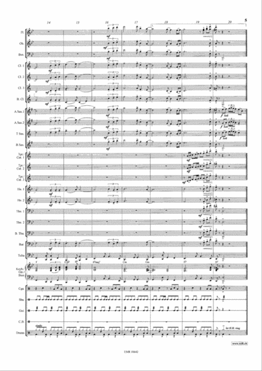 The Mambo Kings The Mambo Kings Concert Band scores gallery preview page 6