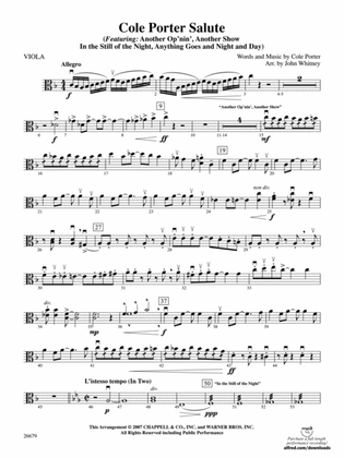 Cole Porter Salute: Viola