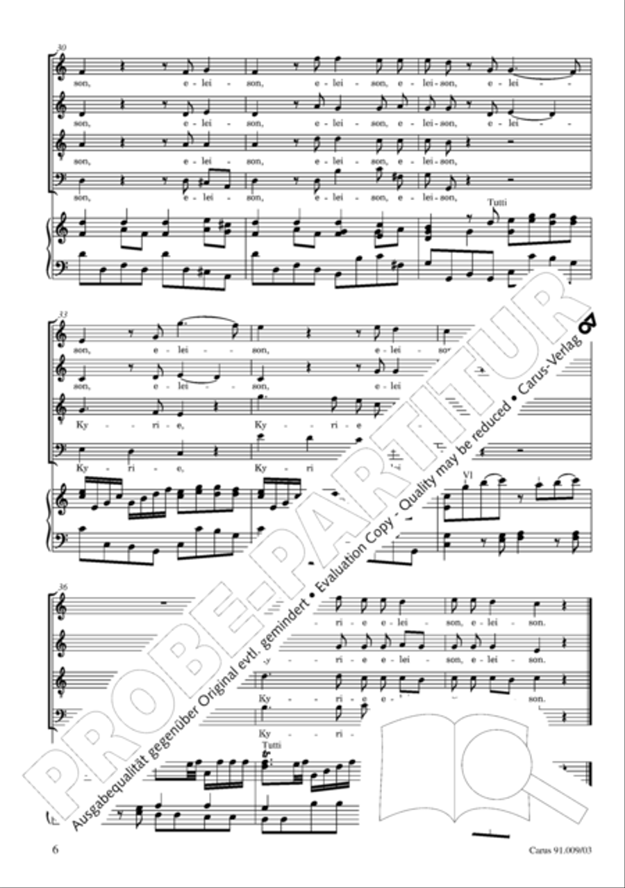 Missa Sancti Gabrielis 4-Part scores gallery preview page 7
