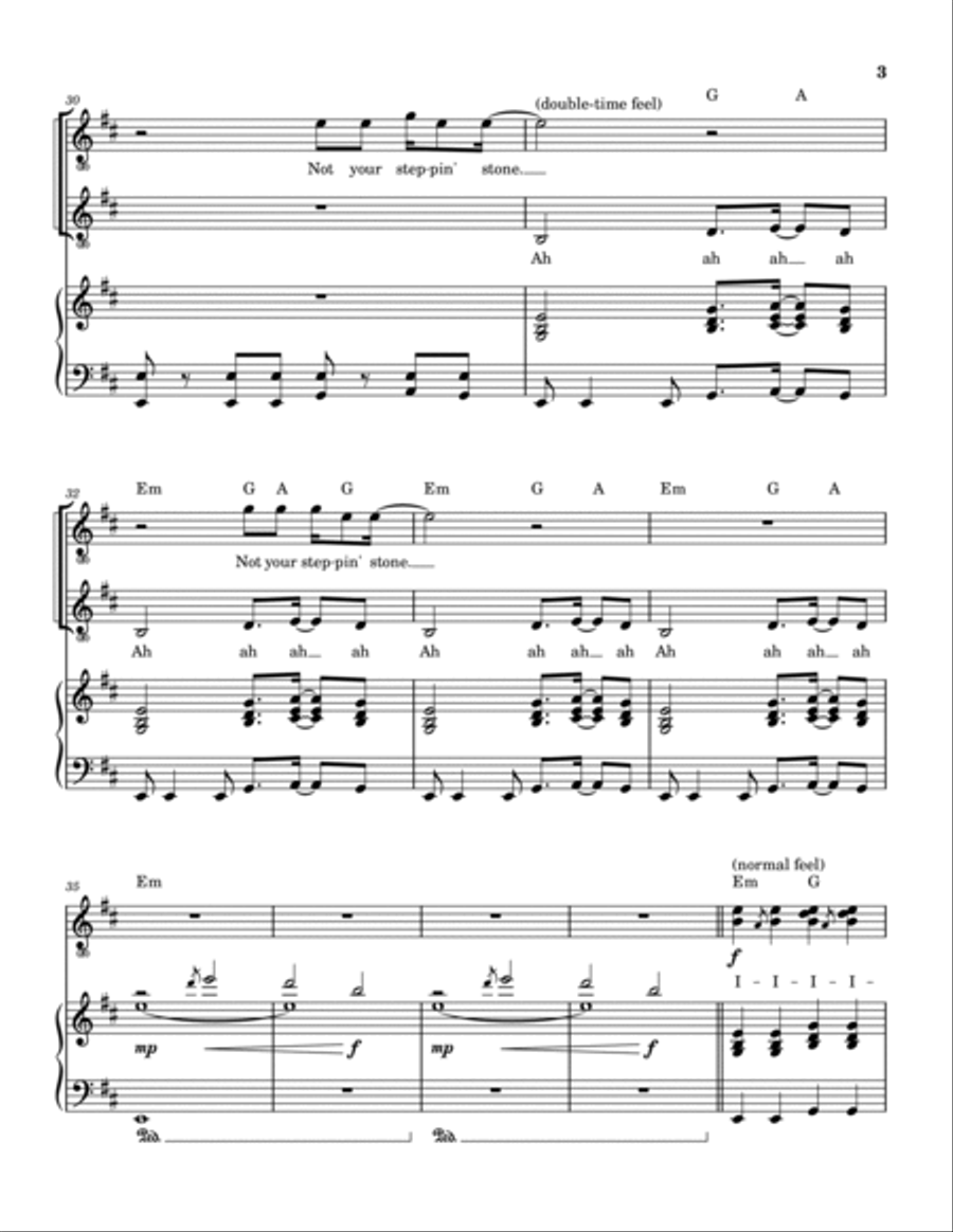 (I'm Not Your) Steppin' Stone Piano, Vocal, Guitar scores gallery preview page 4