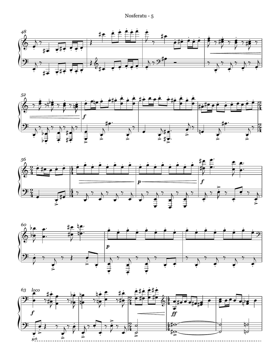 Nosferatu (for piano and electronics) Piano Solo scores gallery preview page 5