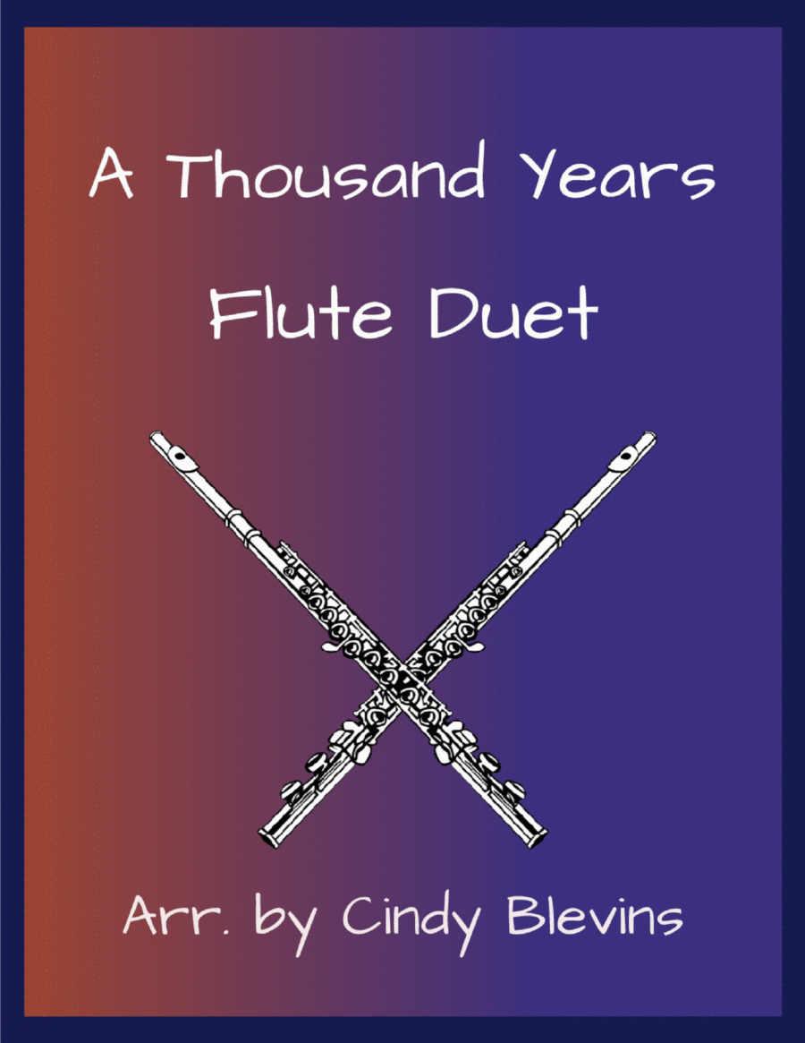 A Thousand Years Flute Duet scores gallery preview page 1