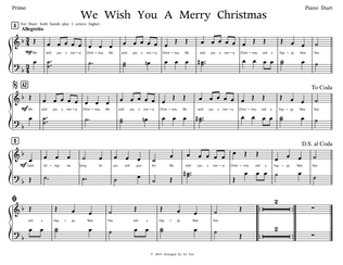 We Wish You A Merry Christmas (Piano Duet)