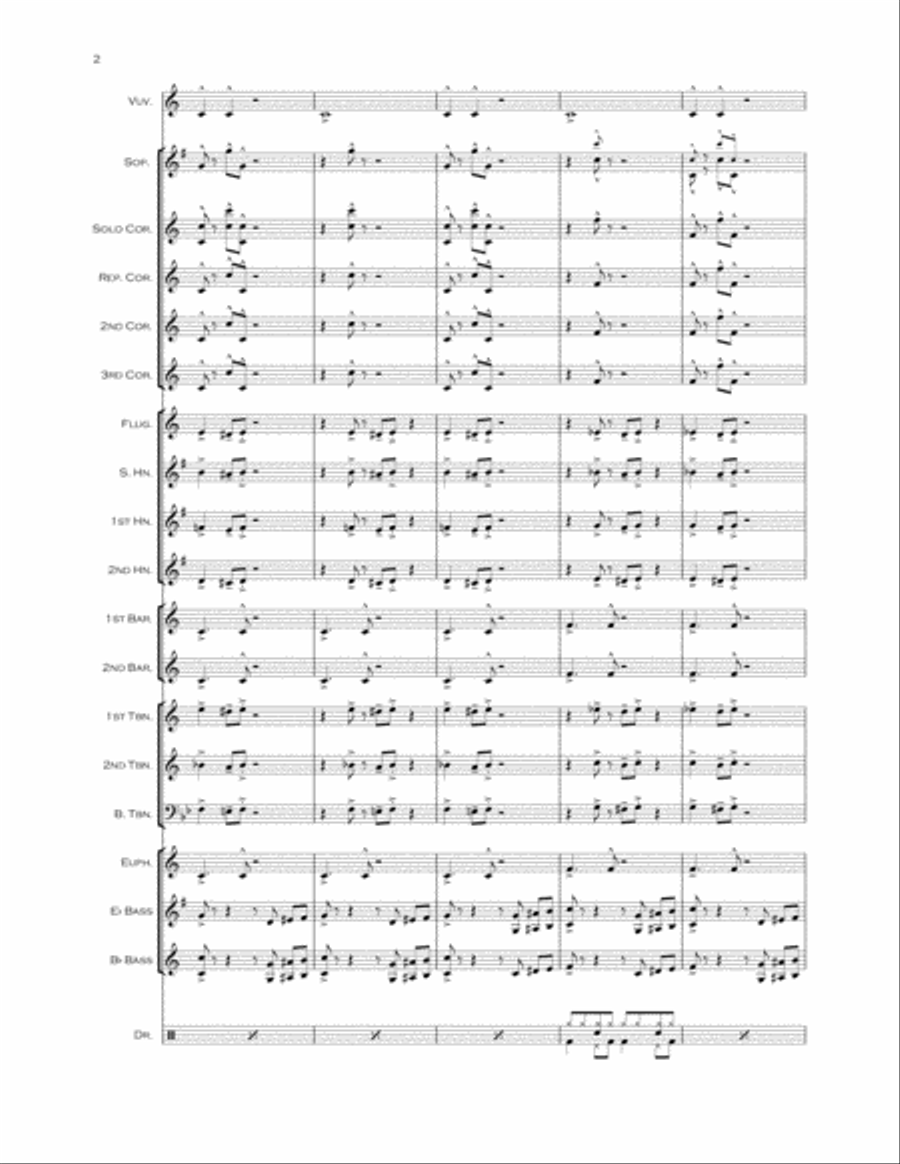 Vuvuzela! (Brass Band & Vuvuzela) Brass Band scores gallery preview page 4