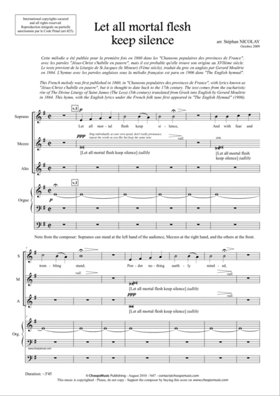 Let all mortal flesh keep silence 4-Part scores gallery preview page 2