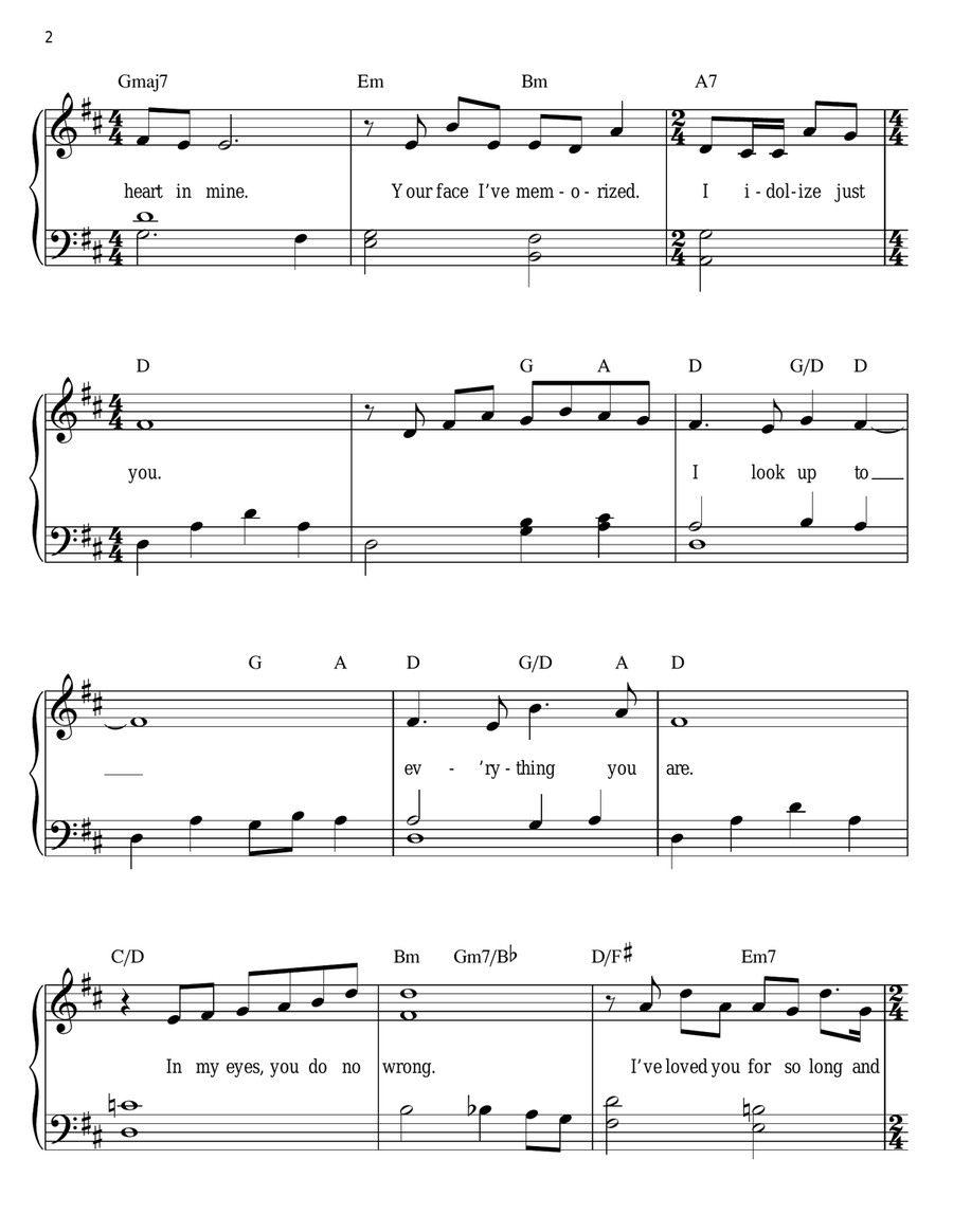 You're Still You Easy Piano scores gallery preview page 2