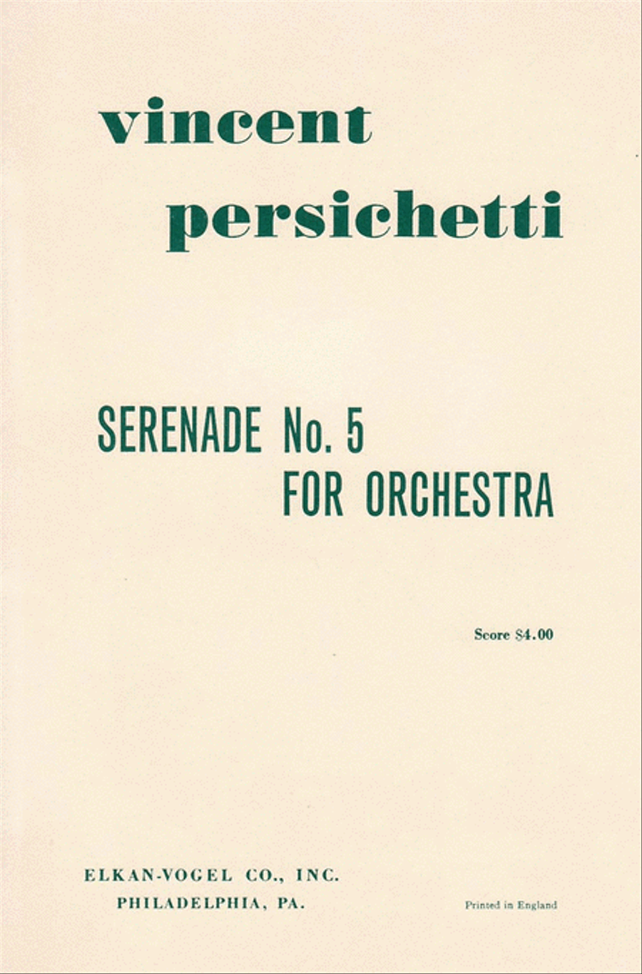Serenade No. 5 Orchestra scores gallery preview page 1