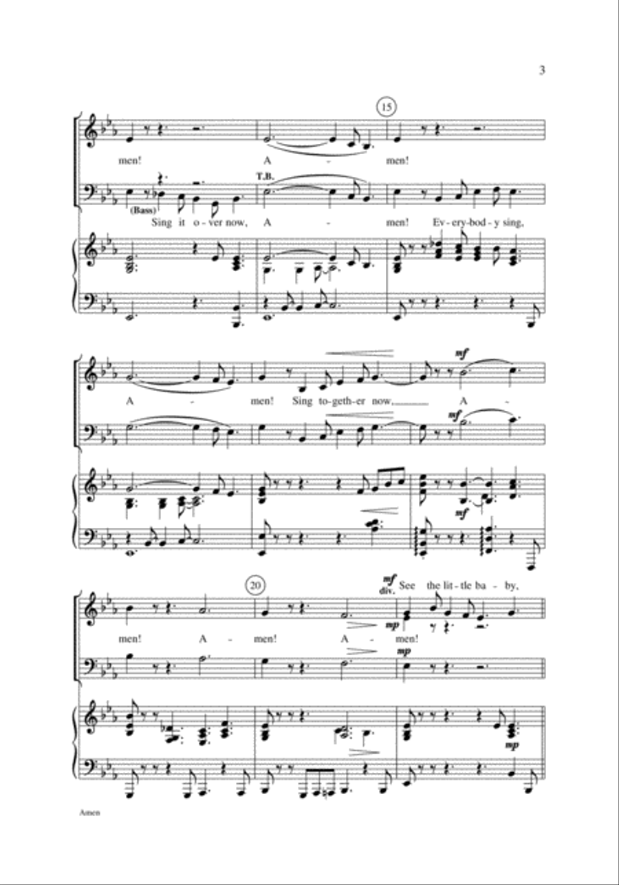 Amen Amen 4-Part scores gallery preview page 3