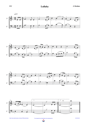 Lullaby (easy brass duet Nb. 9 - F/C)