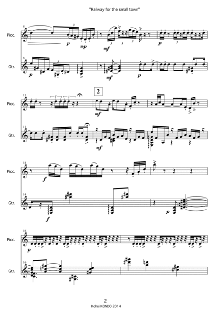 Duet for piccolo and guitar 