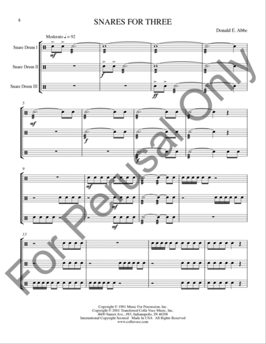 Ten Elementary Percussion Ensembles Percussion Ensemble scores gallery preview page 9