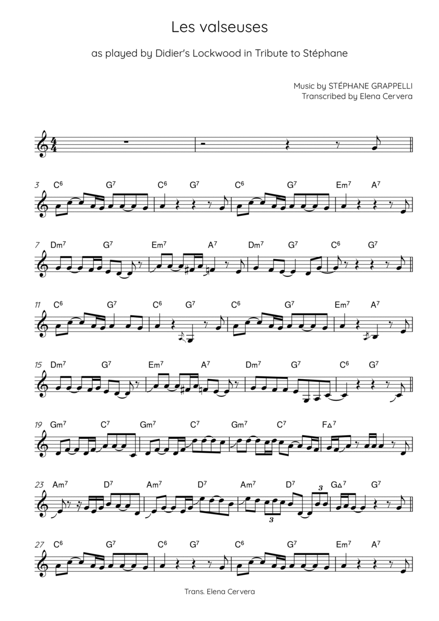 Les valseuses Violin Solo scores gallery preview page 1