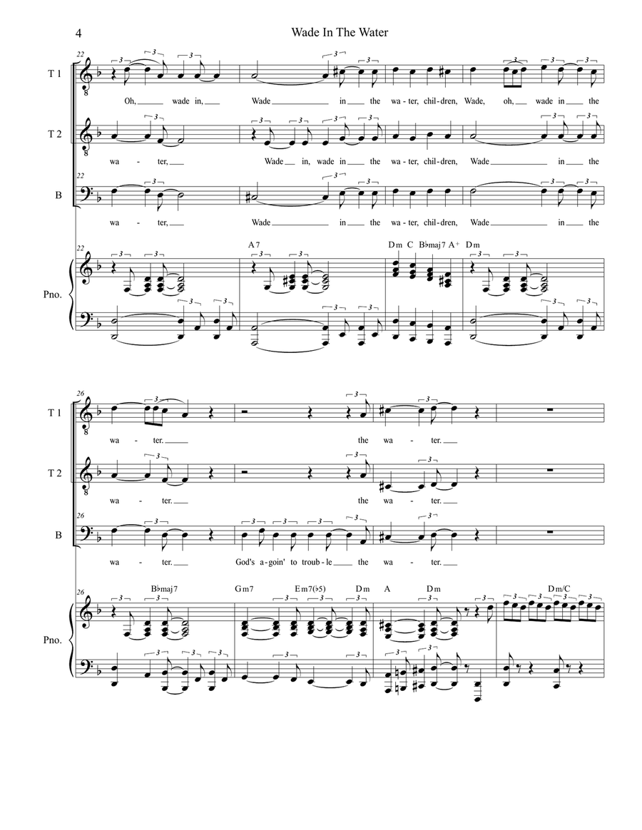 Wade In The Water (TTB) Wade In The Water (TTB) TTB scores gallery preview page 4