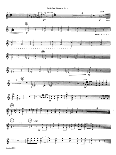 Overture 1812: 1st F Horn