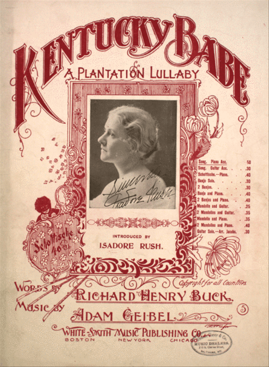 Kentucky Babe. A Plantation Lullaby Voice scores gallery preview page 1