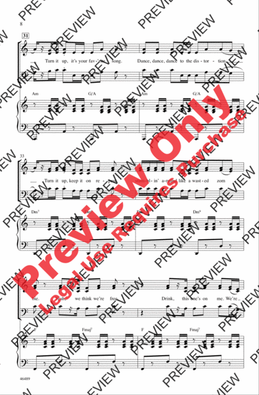 Chained to the Rhythm 3-Part scores gallery preview page 8