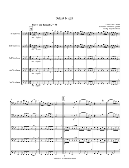 Silent Night (Bb) (Trombone Quintet)