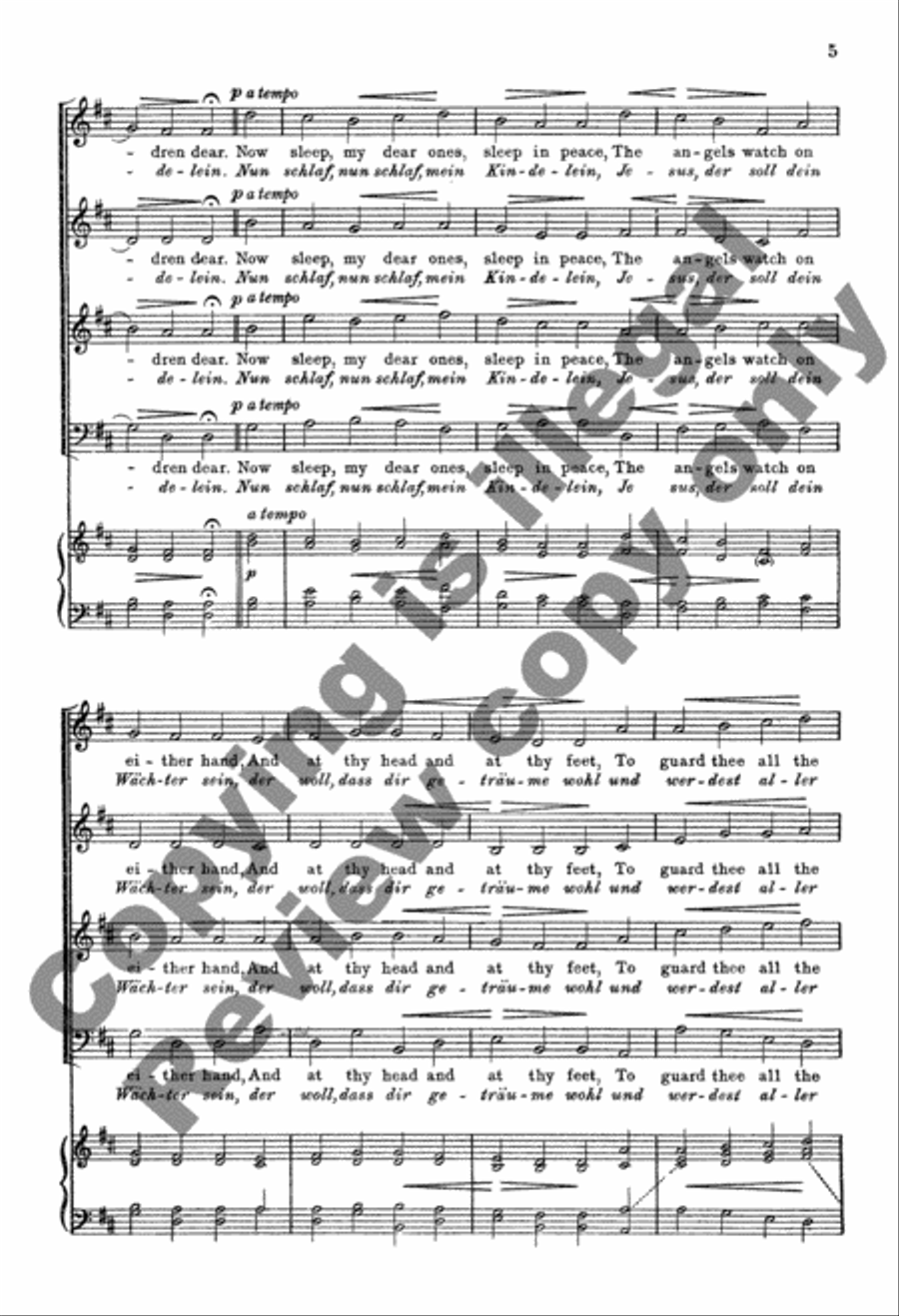 O Jesus, Tender Shepherd, Hear: Ach lieber Herre Jesu Christ (No. 6 from 14 Deutsche Volkslieder) 4-Part scores gallery preview page 5