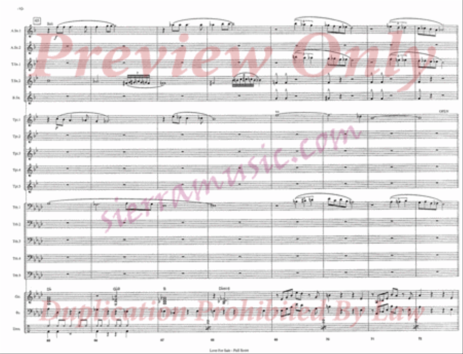 Love For Sale Jazz Ensemble scores gallery preview page 11