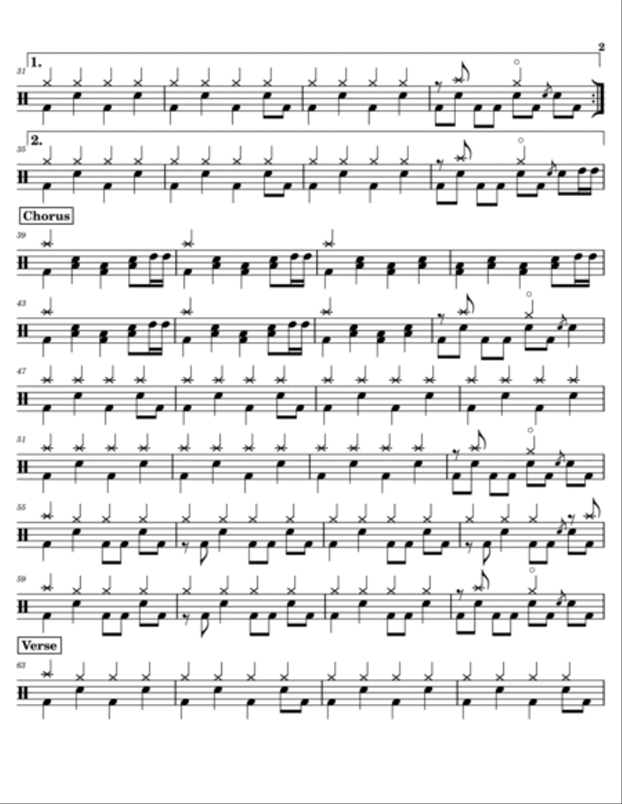 You Could Be Mine Drum Set scores gallery preview page 2