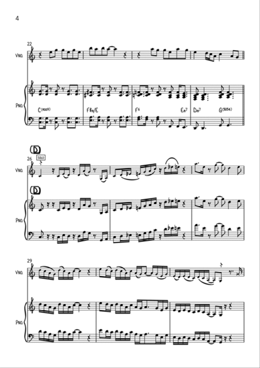 Sir Duke Sir Duke Violin Solo scores gallery preview page 4