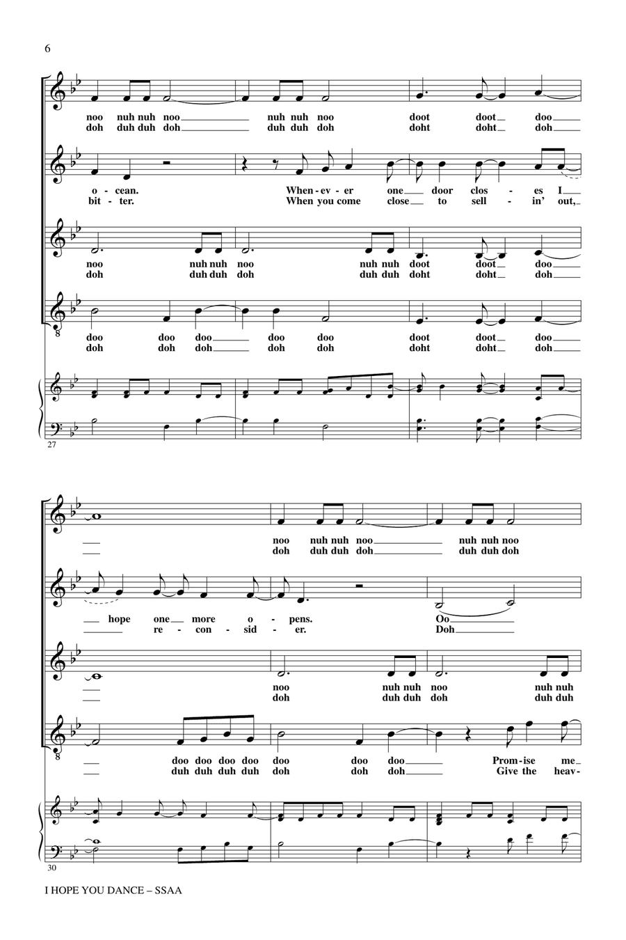 I Hope You Dance SSA scores gallery preview page 5