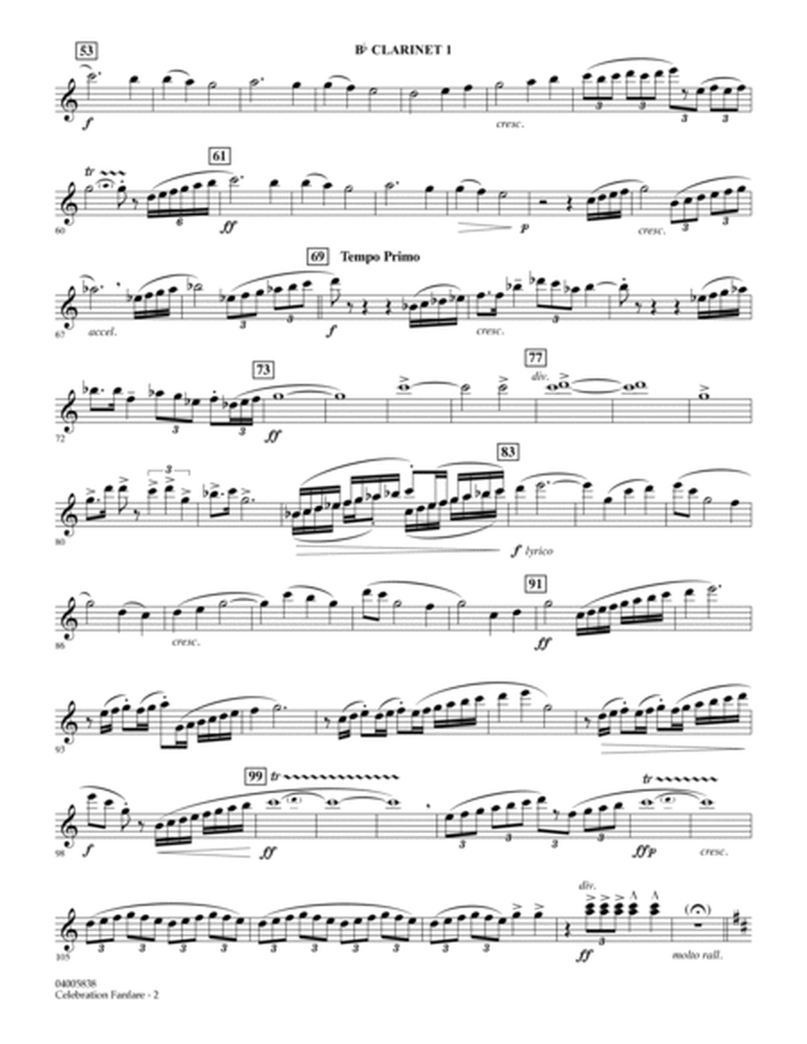 Celebration Fanfare (On a Theme by Haydn) - Bb Clarinet 1
