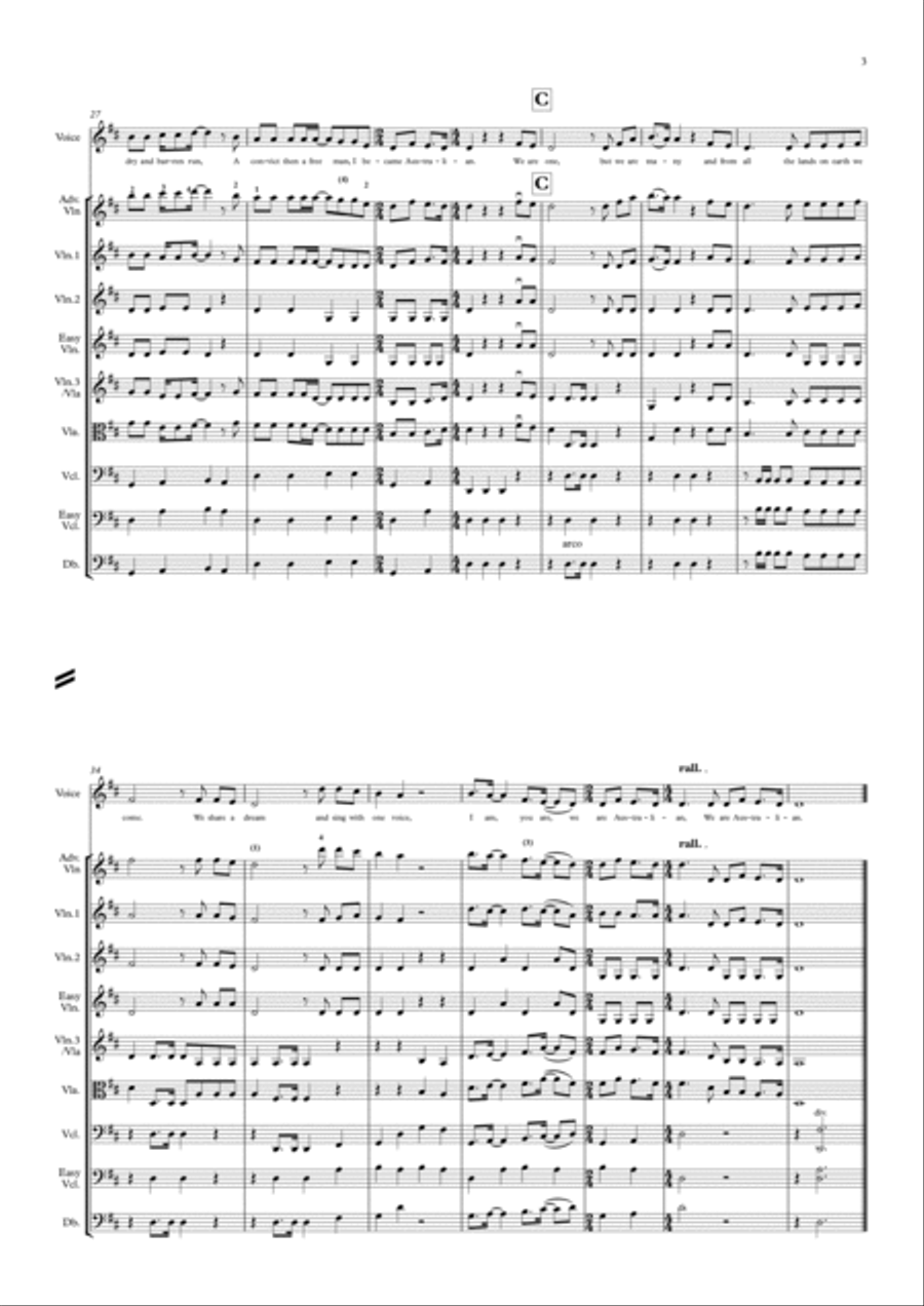 I Am Australian I Am Australian String Orchestra scores gallery preview page 3