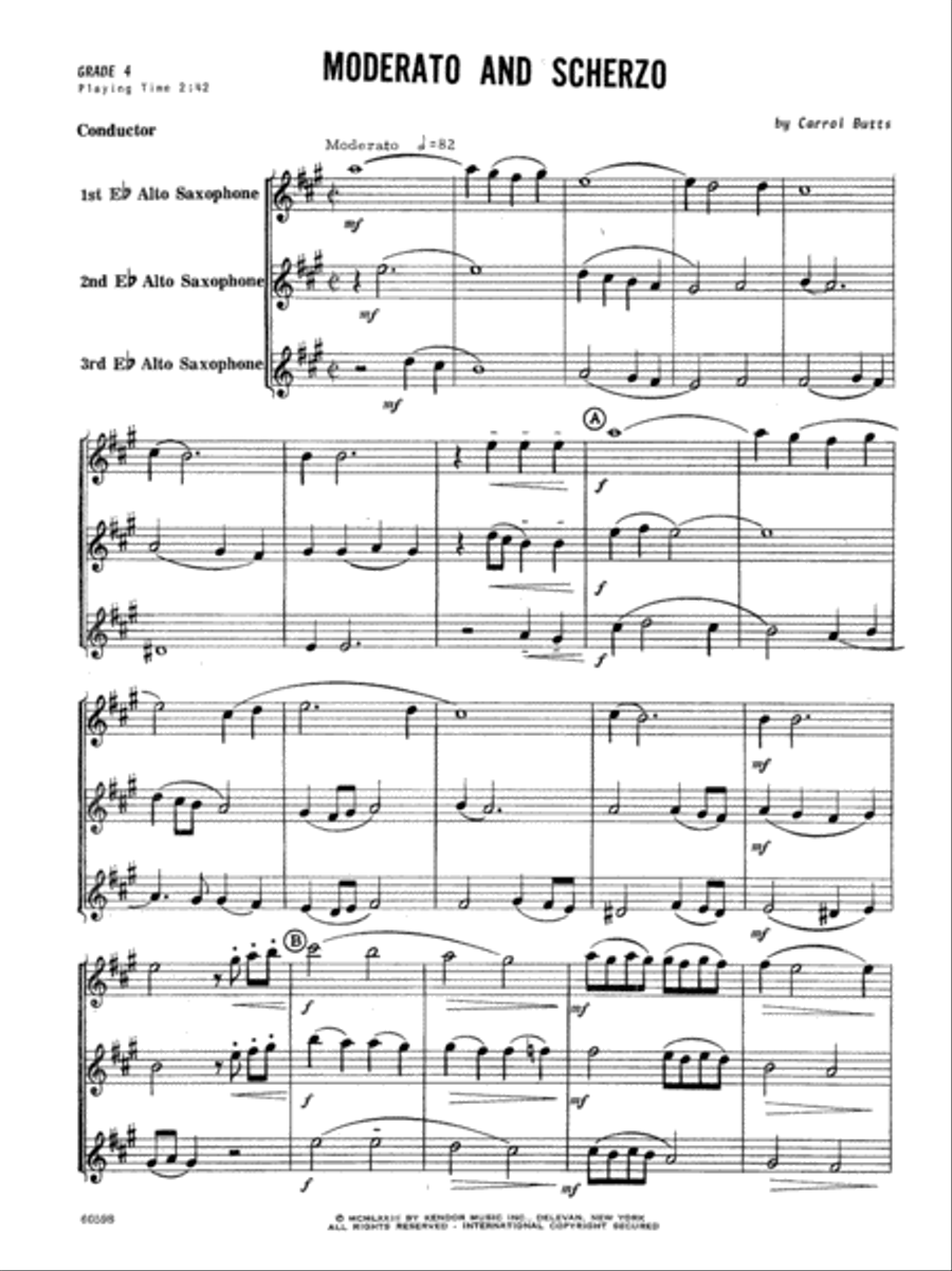 Moderato And Scherzo Moderato And Scherzo Alto Saxophone scores gallery preview page 2