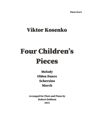 Viktor Kosenko: Four Children's Songs for Flute