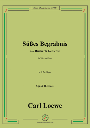 Book cover for Loewe-Süßes Begräbnis,in E flat Major,Op.62 H.I No.4