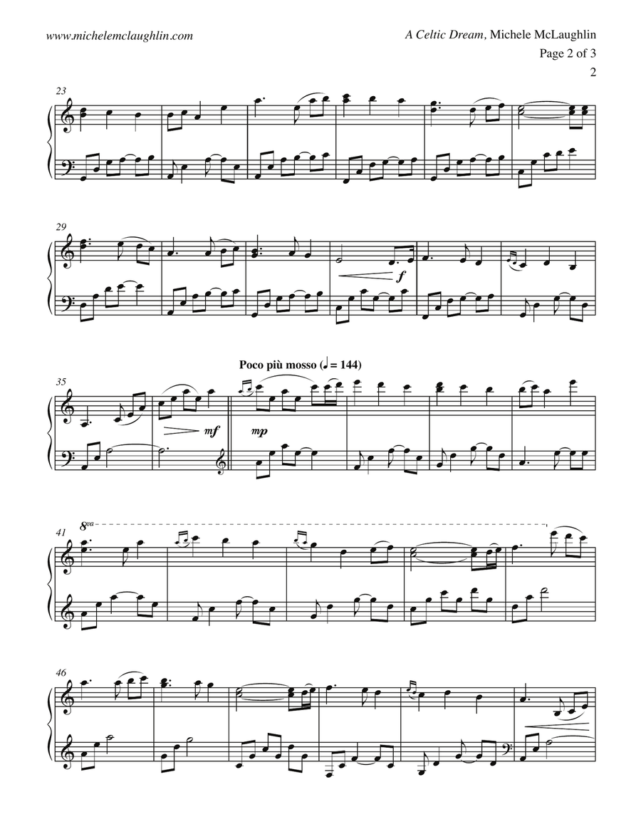 A Celtic Dream A Celtic Dream Piano Solo scores gallery preview page 2