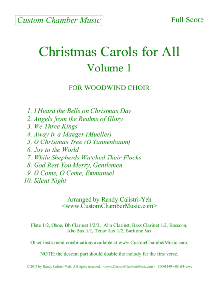 Christmas Carols for All, Volume 1 (for Woodwind Choir)