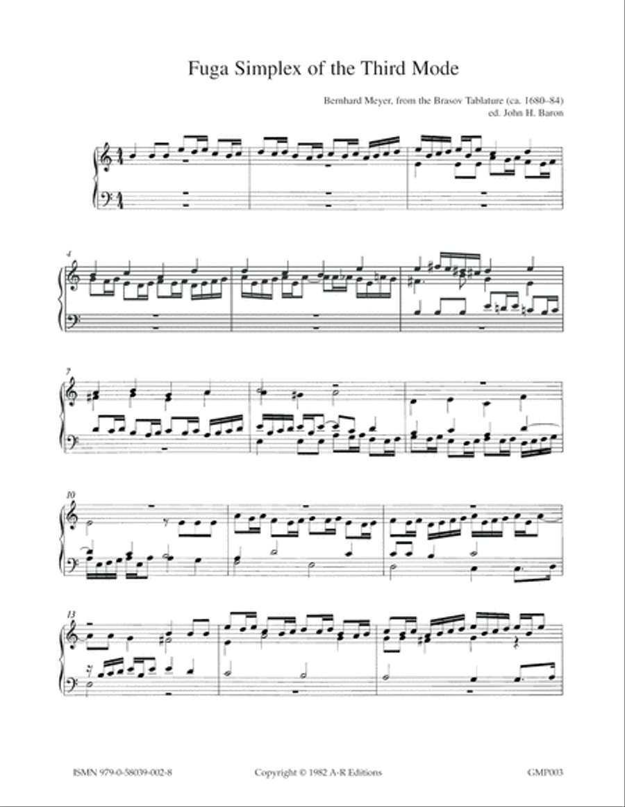 Baroque Organ Music from Central Europe, Germany, and France Organ scores gallery preview page 3