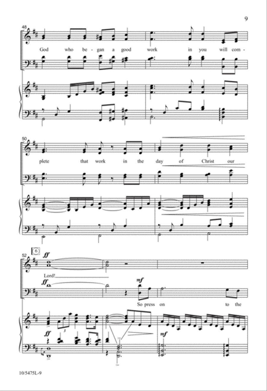 He Who Began a Good Work in You 4-Part scores gallery preview page 9