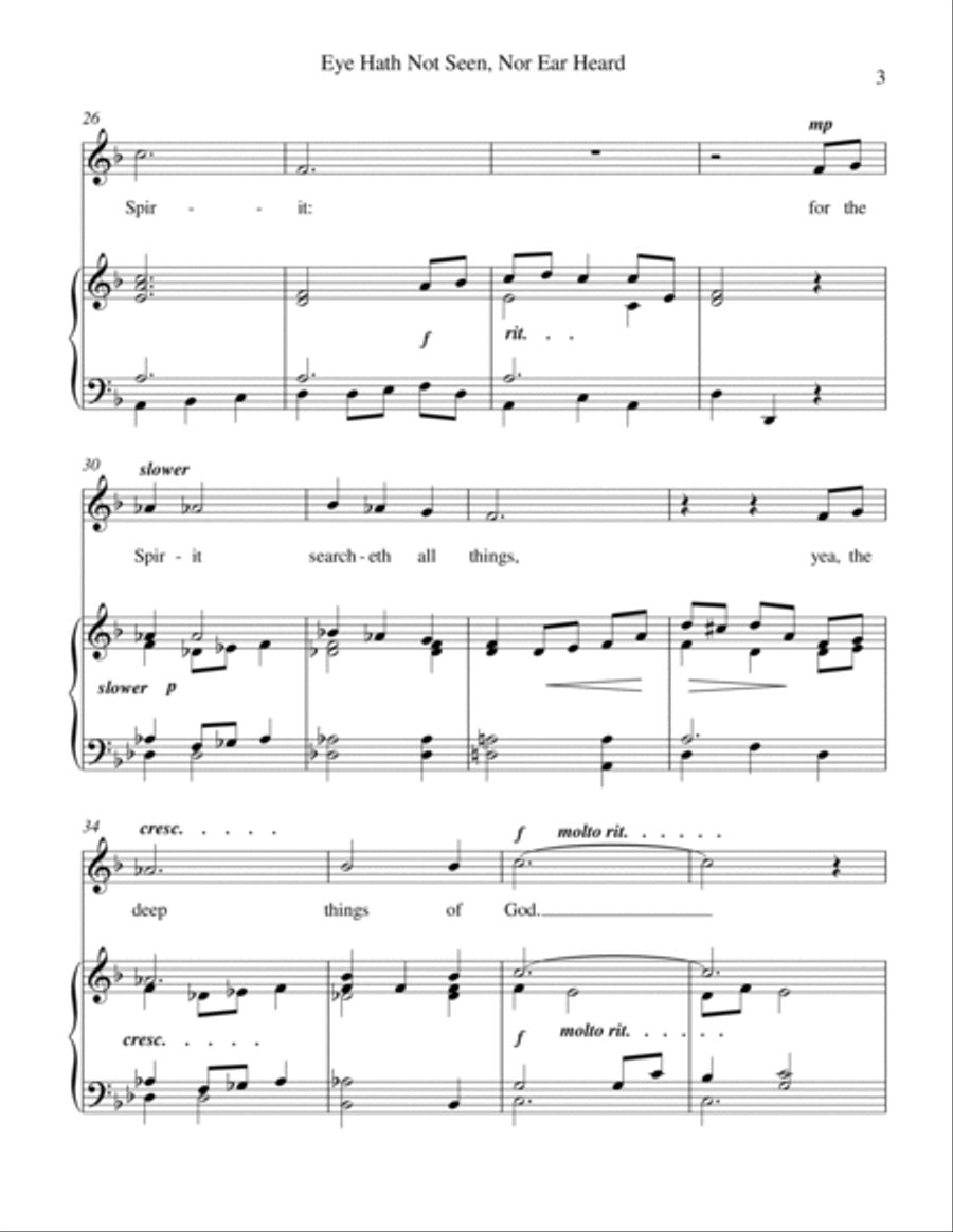 Eye Hath Not Seen, Nor Ear Heard (medium voice) Medium Voice scores gallery preview page 4