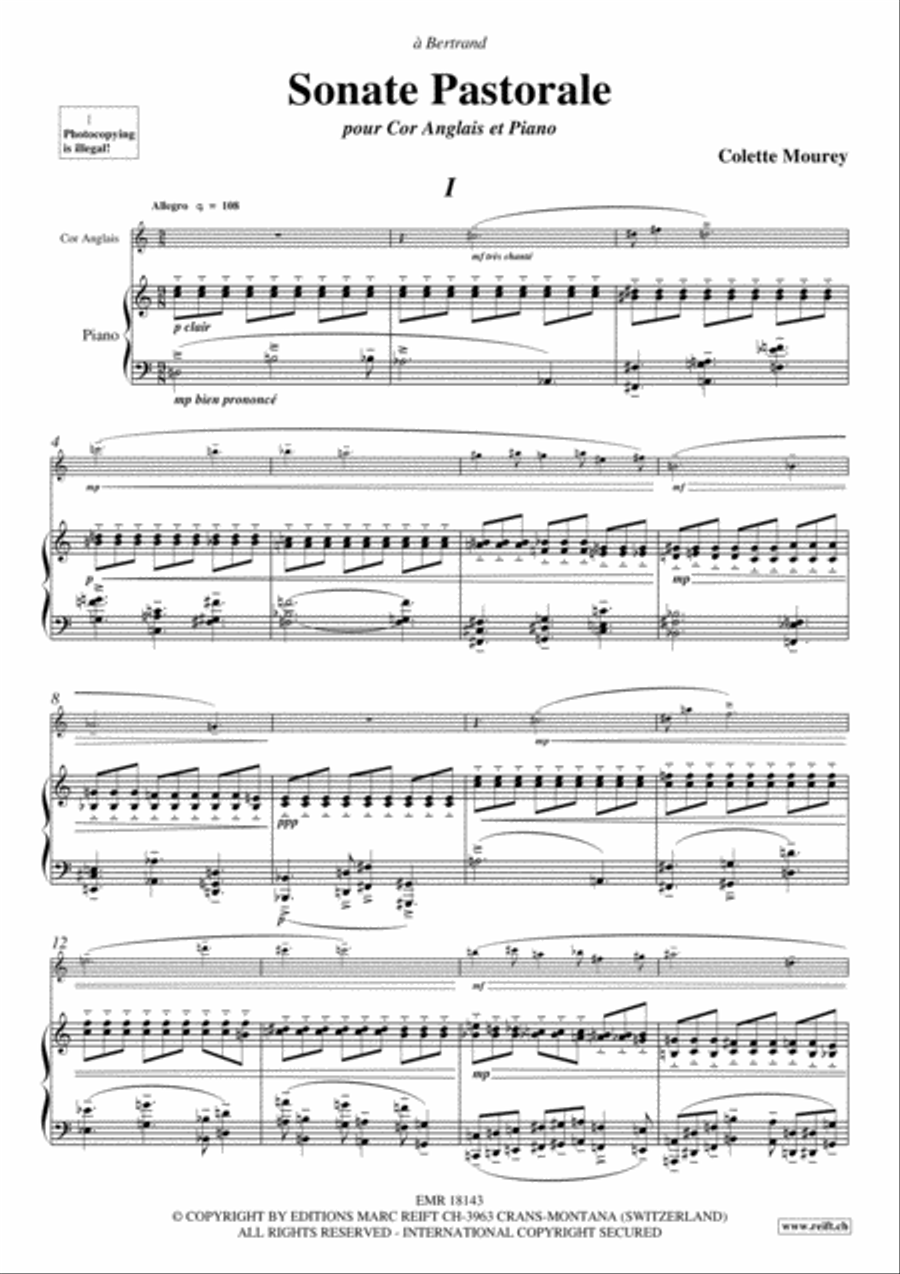 Sonate Pastorale Sonate Pastorale English Horn scores gallery preview page 3