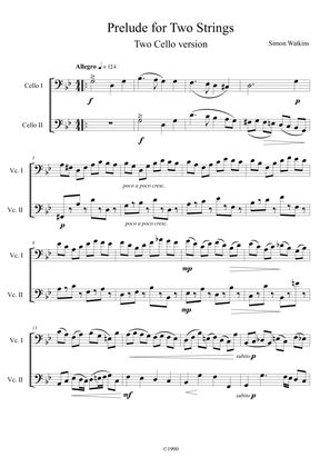 Prelude for two strings - two cello version (full score)