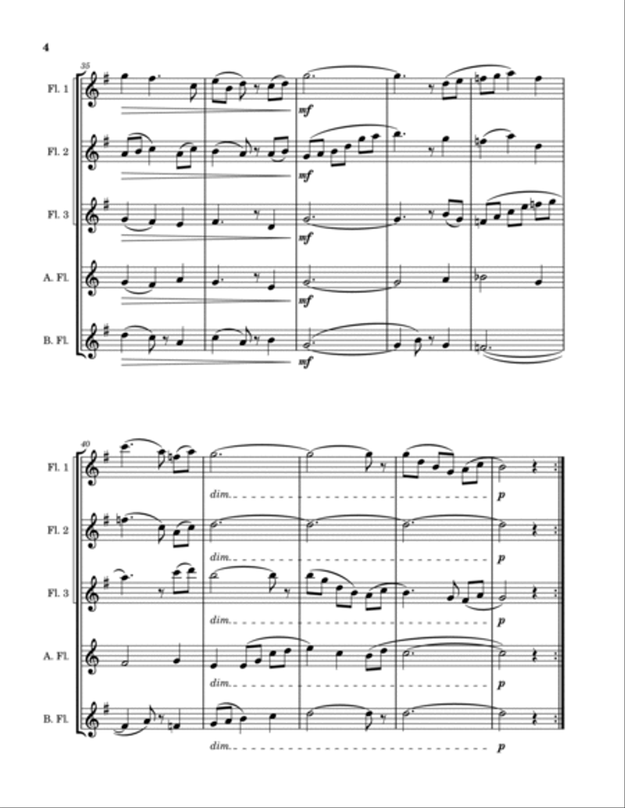 A Drift of Swans Woodwind Quintet scores gallery preview page 4