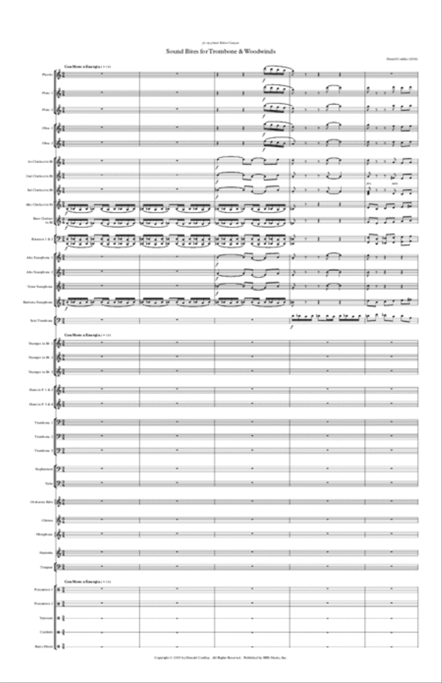 Sound Bites for Trombone, Winds, and Percussion Concert Band scores gallery preview page 2
