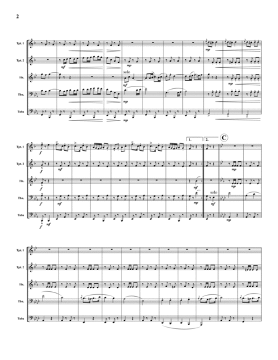Fairest of the Fair Brass Quintet scores gallery preview page 2