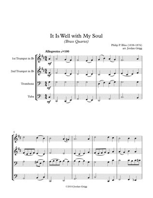 Book cover for It Is Well with My Soul (Brass Quartet)