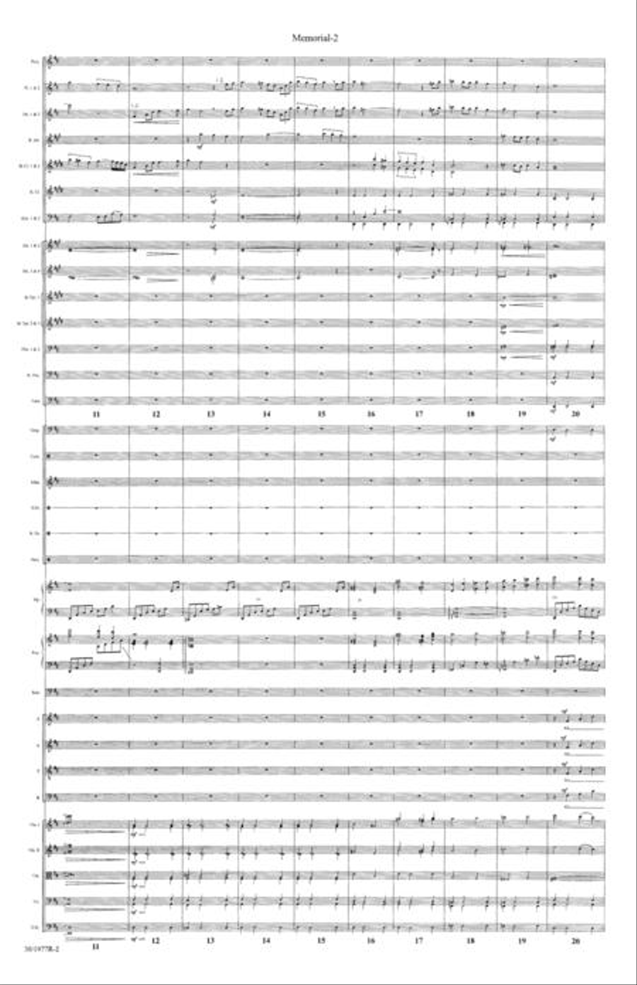 Memorial - Orchestral Full Score and Parts Full Orchestra scores gallery preview page 3