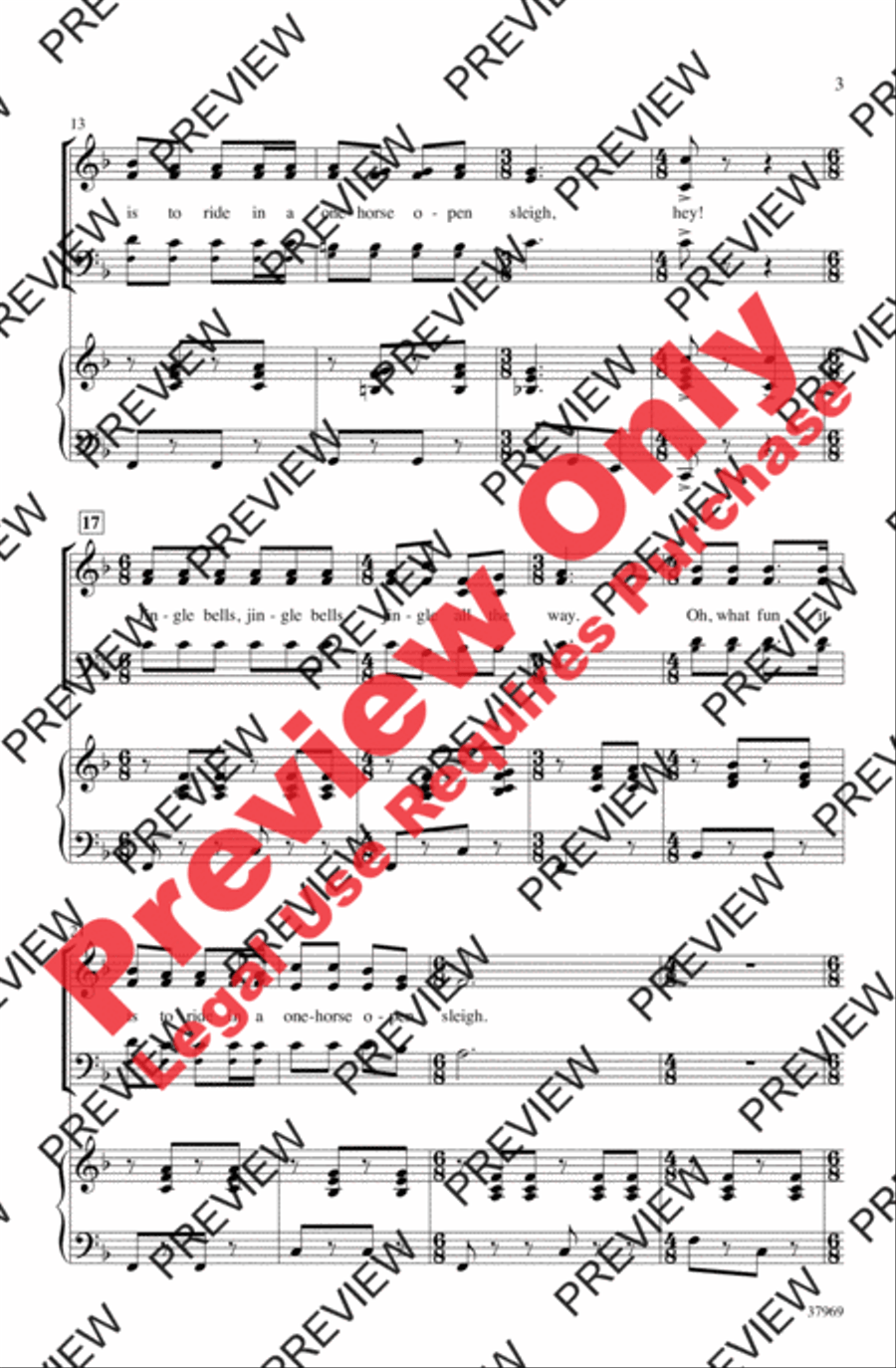 Jingle Bells (Sort Of) 3-Part scores gallery preview page 3