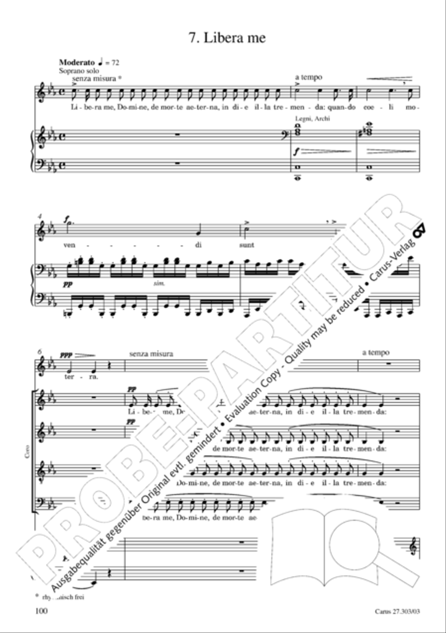 Messa da Requiem 4-Part scores gallery preview page 101