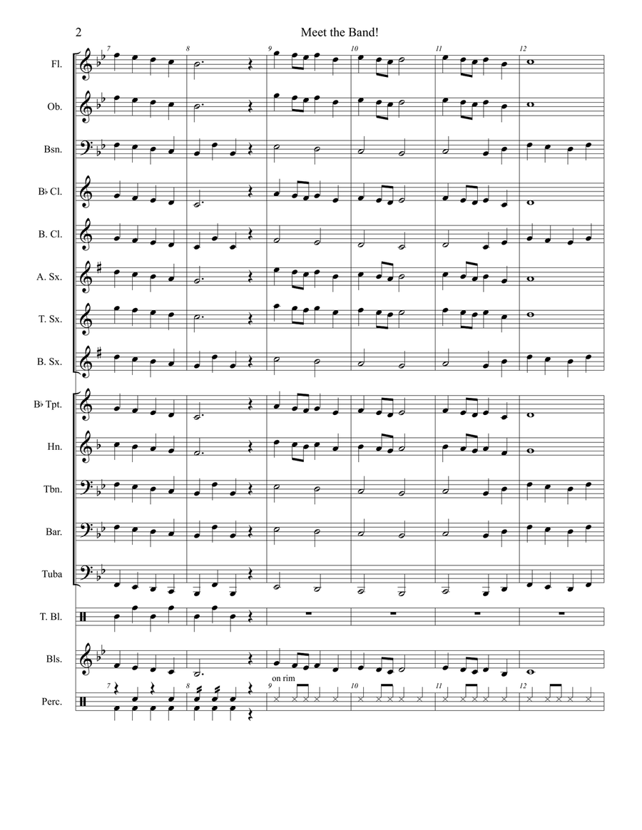 Meet the Band! Concert Band scores gallery preview page 3