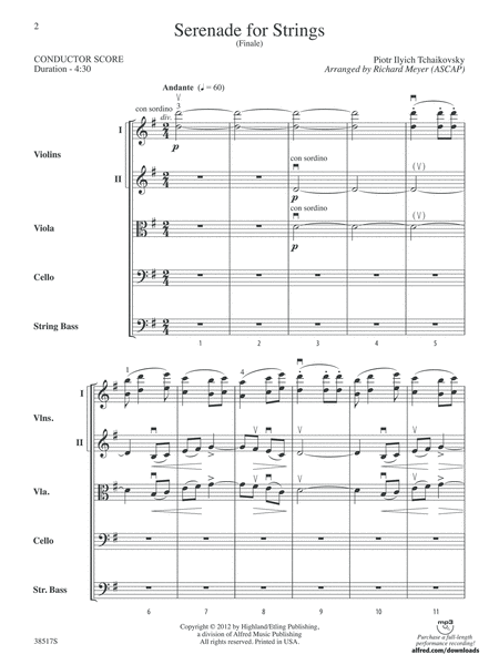 Serenade for Strings: Score