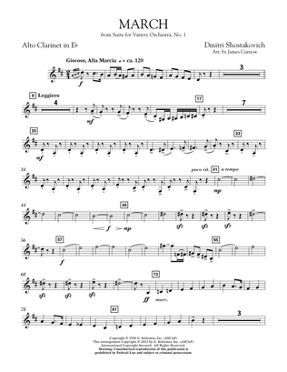 March from Suite for Variety Orchestra, No. 1 - Eb Alto Clarinet