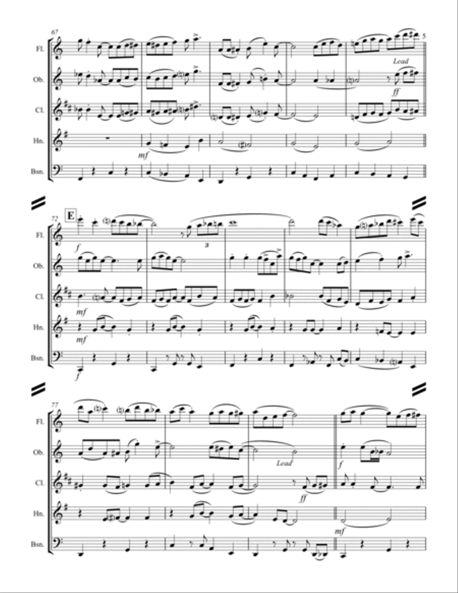 I Want A Little Girl Woodwind Quintet scores gallery preview page 6