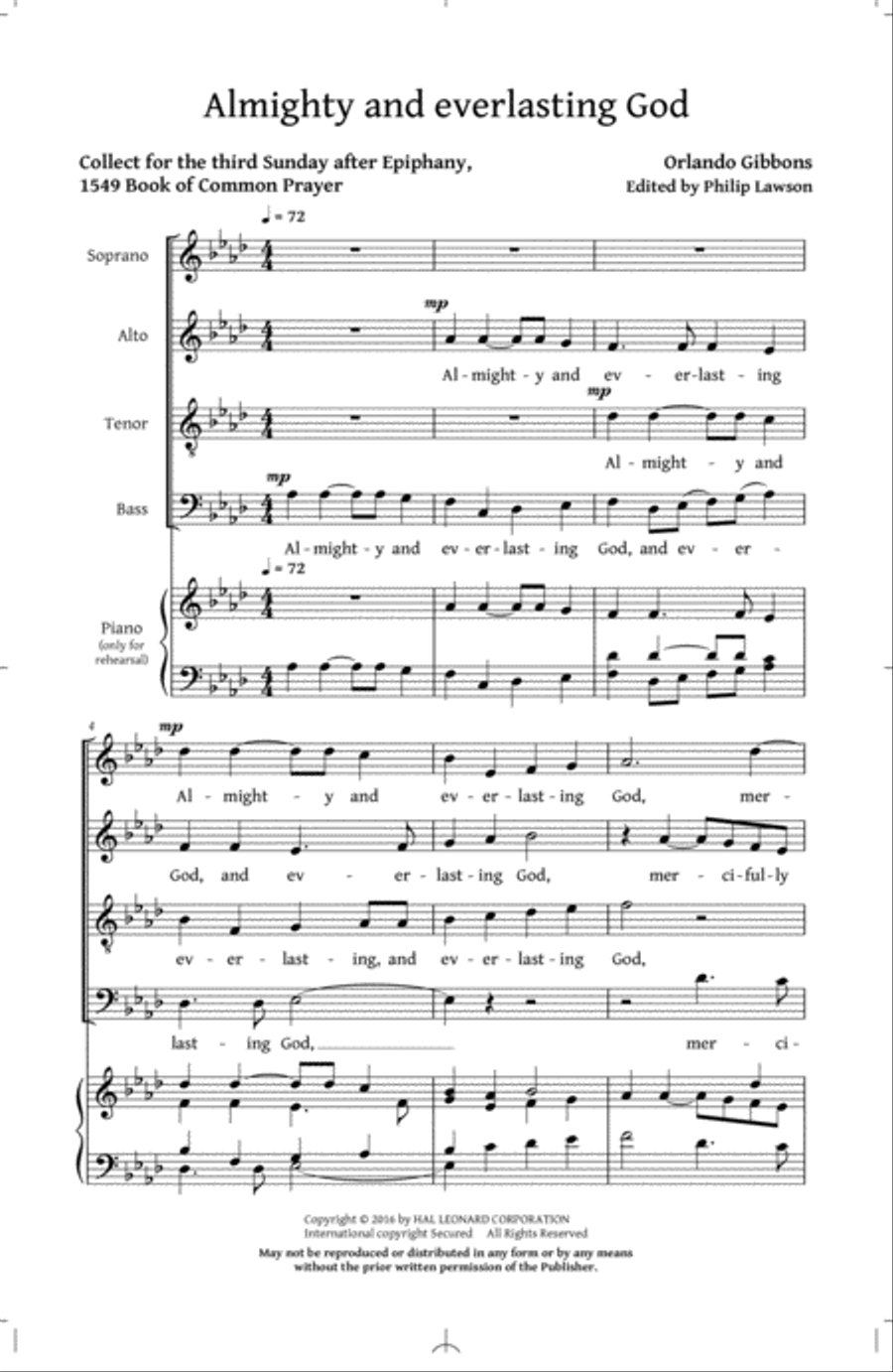 Five English Anthems (Collection) 4-Part scores gallery preview page 1